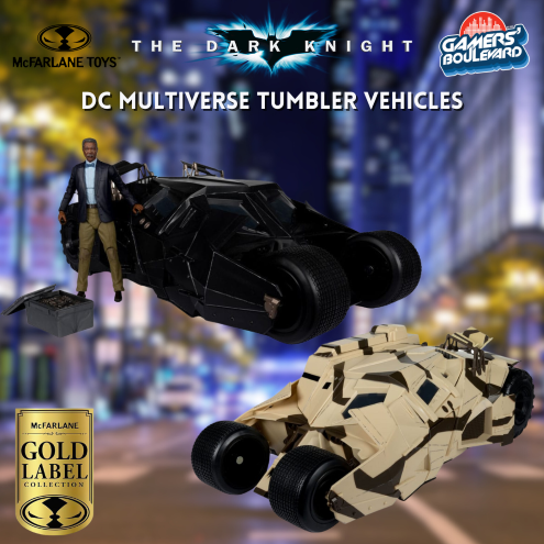 DC Multiverse Vehicle Tumbler with Lucius Fox (The Dark Knight) (Gold Label)