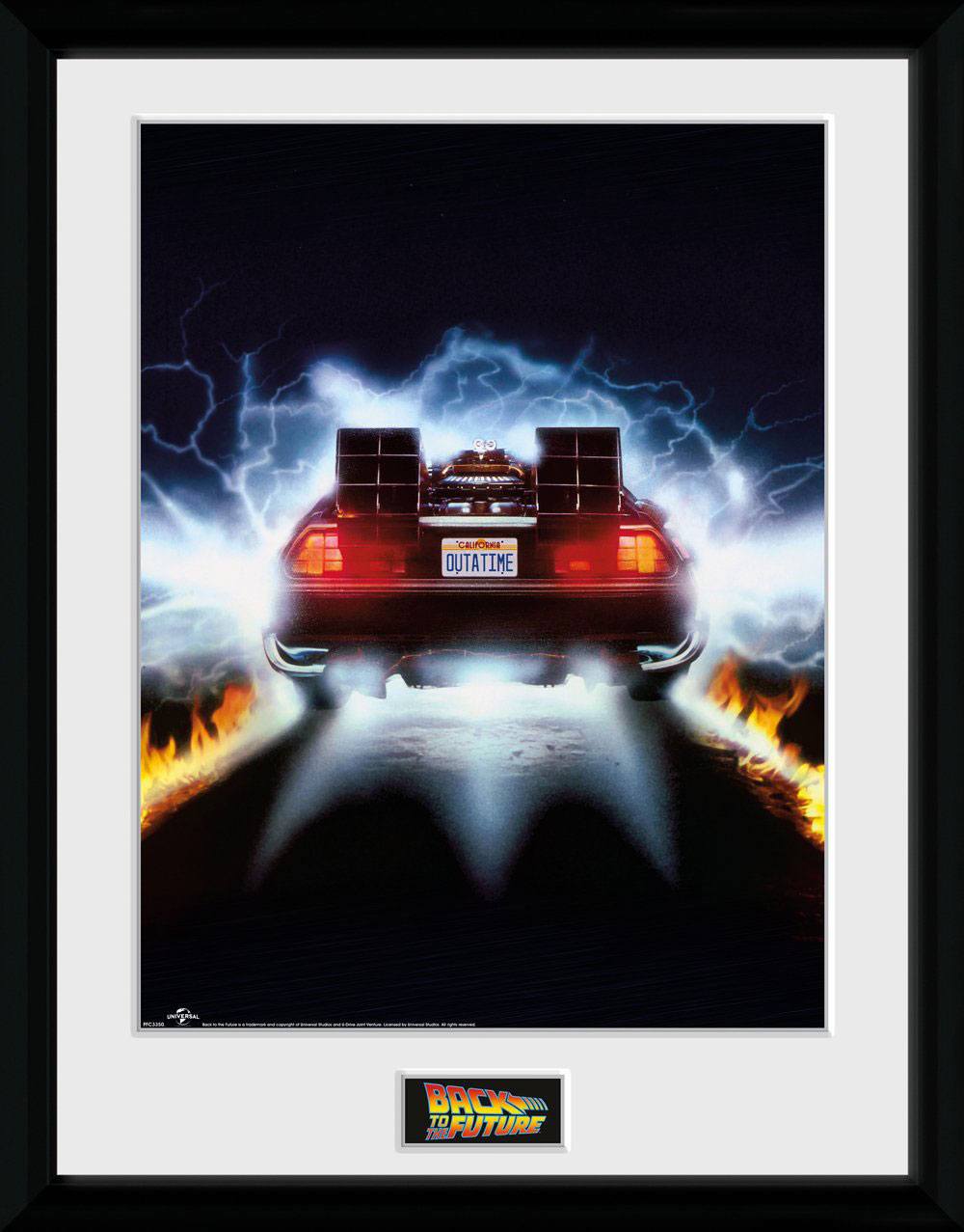 Back to the Future Framed Poster DeLorean 45 x 34 cm