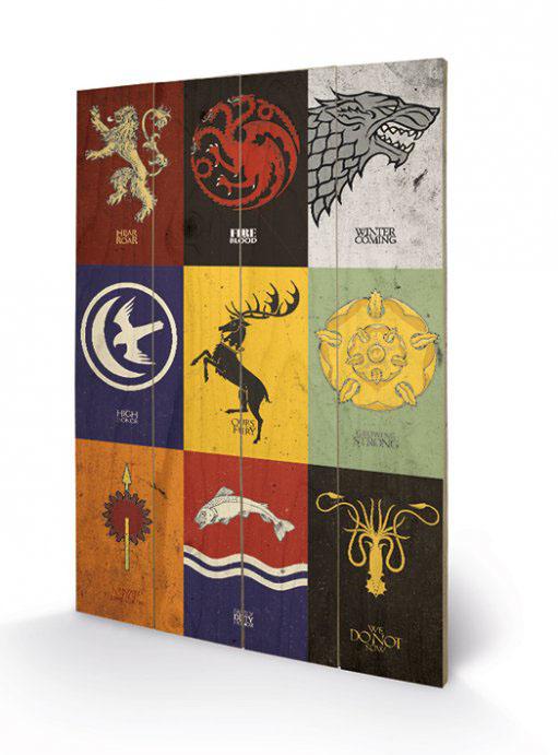 Game of Thrones Wooden Wall Art Sigils 40 x 60 cm