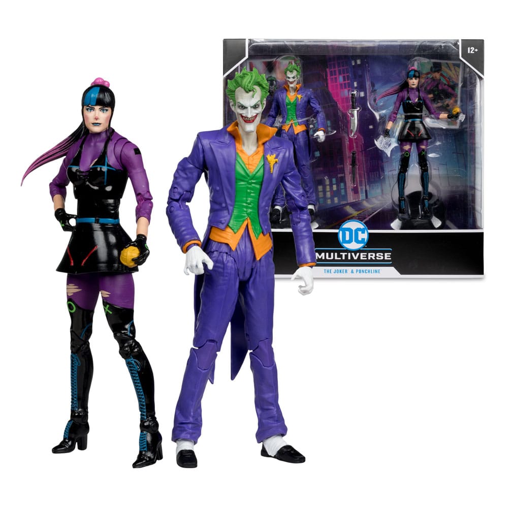 DC Multiverse Action Figures Pack of 2 The Joker & Punchline 18 cm