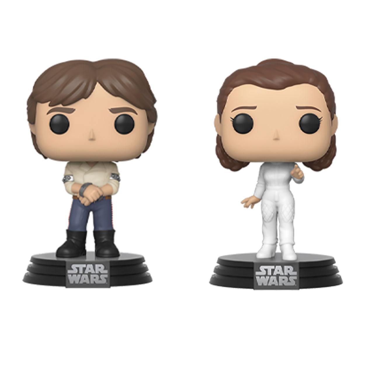 Star Wars POP! Movies Vinyl Figures 2-Pack Han & Leia Empire Strikes Back 40th Anniversary 9 cm