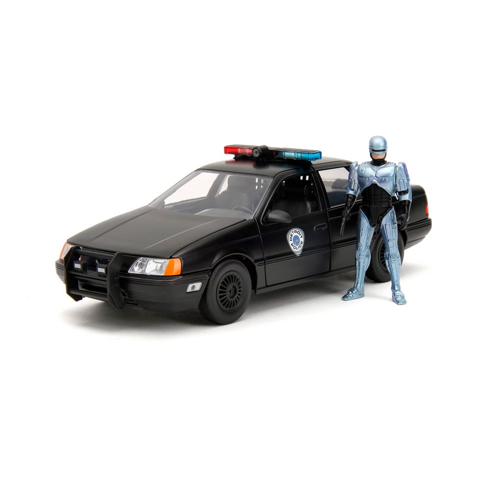 Robocop Hollywood Rides Diecast Model 1/24 1986 Ford Taurus with Robocop Figure