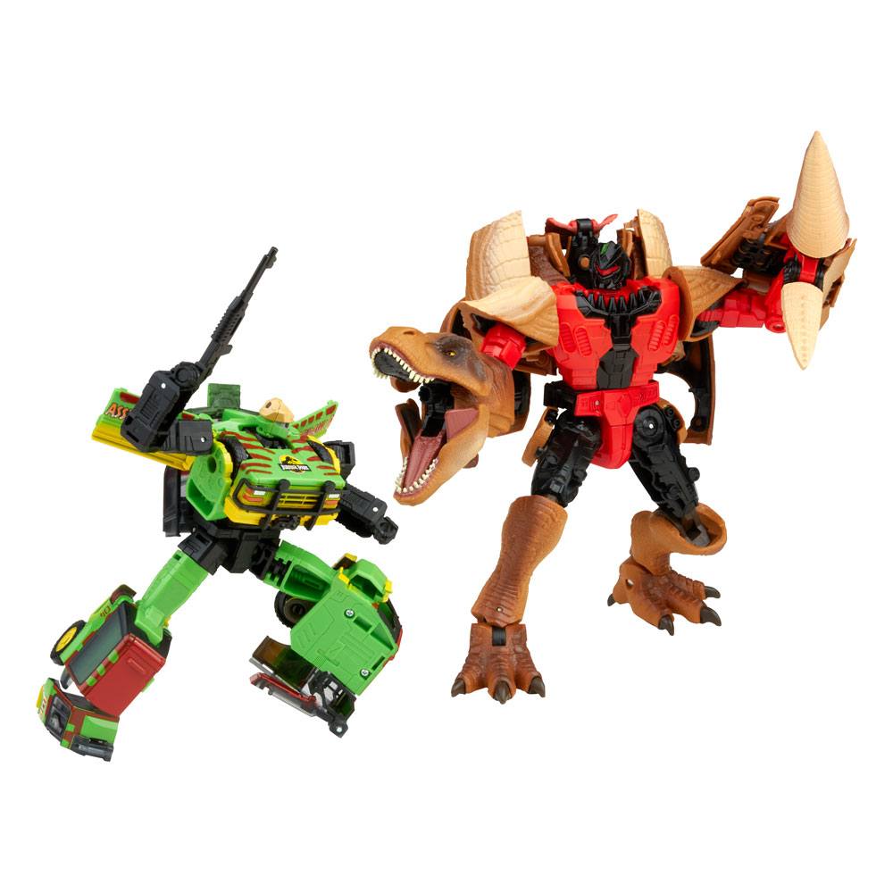 Jurassic Park x Transformers Generations Action Figures Tyrannocon Rex 18 cm & Autobot JP93 14 cm